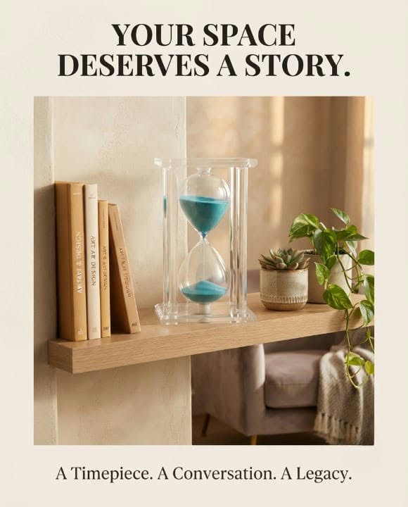 Crystal Frame Hourglass – Turquoise Sand Timer