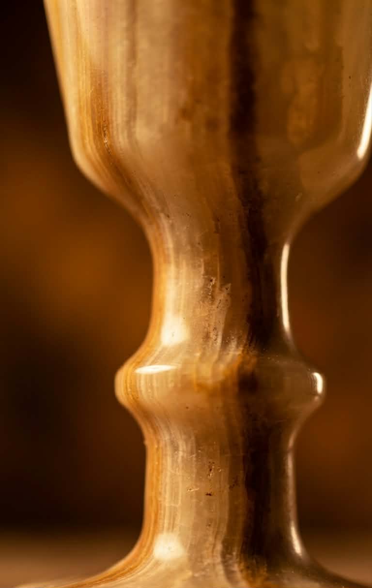 Royal Handcrafted Onyx Goblets — Hand-Carved Egyptian Stone