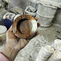Golden Amber Alabaster Ring Bowl — Hand-Carved Egyptian Stone