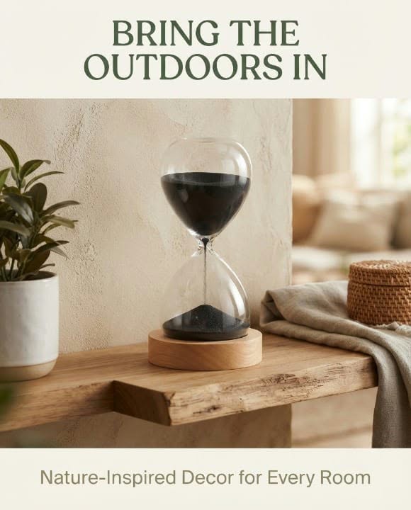 Serenity Hourglass - 15 Minute Natural Wood Sand Timer