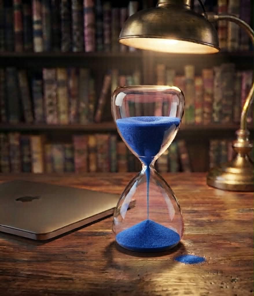 The Executive Hourglass — Handcrafted Egyptian Alabaster Sand Timer for the Modern Boardroom