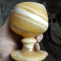 Hand-Carved Egyptian Alabaster Incense Burner & Candle Holder – Luxury Natural Stone Home Decor