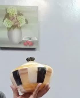 The Pharaoh's Crown Alabaster Jar — Hand-Carved Egyptian Stone