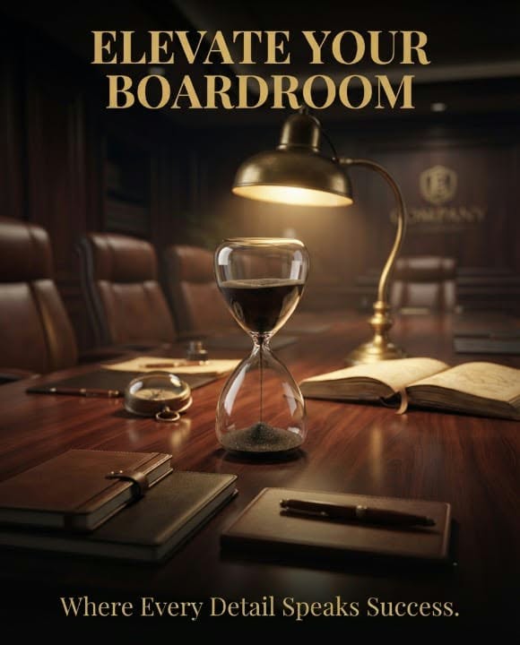 The Executive Hourglass — Handcrafted Egyptian Alabaster Sand Timer for the Modern Boardroom