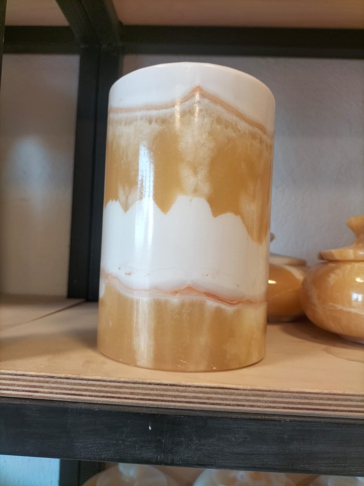Hand-Carved Egyptian Alabaster Treasure Vessel & Burner