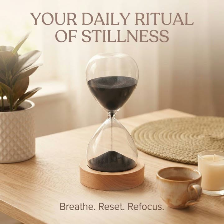 Serenity Hourglass - 15 Minute Natural Wood Sand Timer