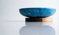 One-of-a-Kind Handcrafted Egyptian Alabaster Decorative Bowl — Blue Onyx