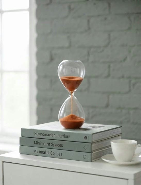 Luxury Black Sand Hourglass - 15 Minute Executive Sand Timer, Elegant Glass Desk Decor for Office, Modern Minimalist Time Management & Productivity Tool, Unique Gift for Professionals