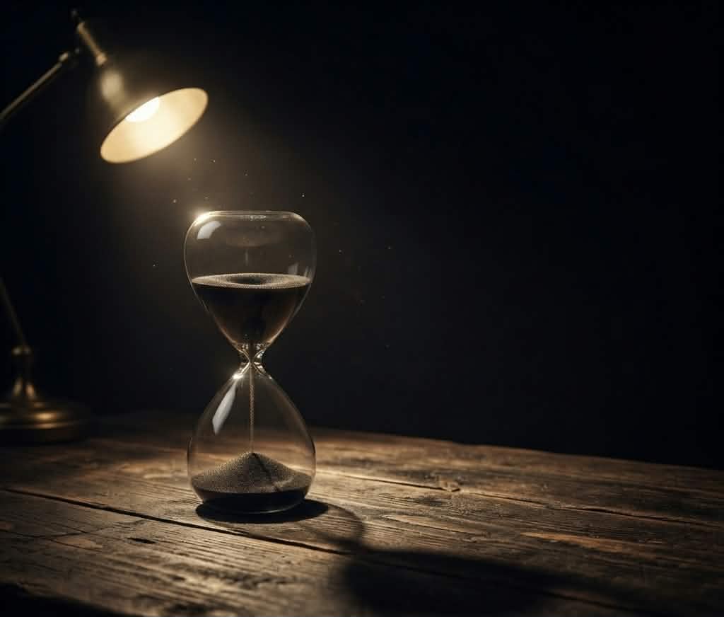 Luxury Black Sand Hourglass - 15 Minute Executive Sand Timer, Elegant Glass Desk Decor for Office, Modern Minimalist Time Management & Productivity Tool, Unique Gift for Professionals