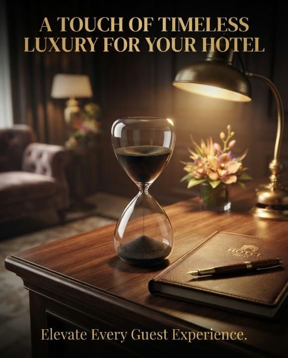 The Executive Hourglass — Handcrafted Egyptian Alabaster Sand Timer for the Modern Boardroom