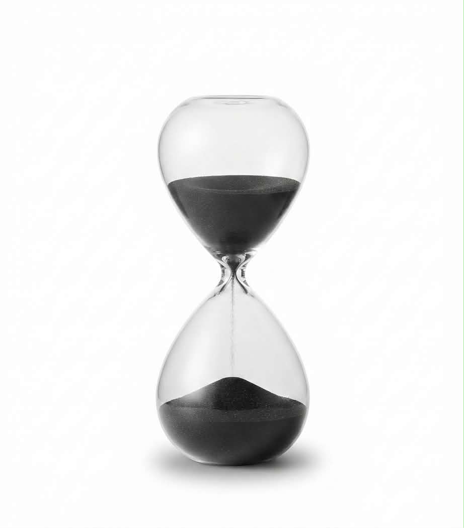 Luxury Black Sand Hourglass - 15 Minute Executive Sand Timer, Elegant Glass Desk Decor for Office, Modern Minimalist Time Management & Productivity Tool, Unique Gift for Professionals