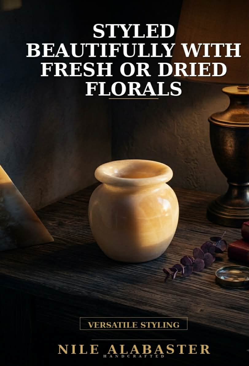 Handcrafted Onyx Mini Vase - Natural Stone Decorative Pot