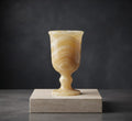 Hand-carved Egyptian Alabaster Chalice