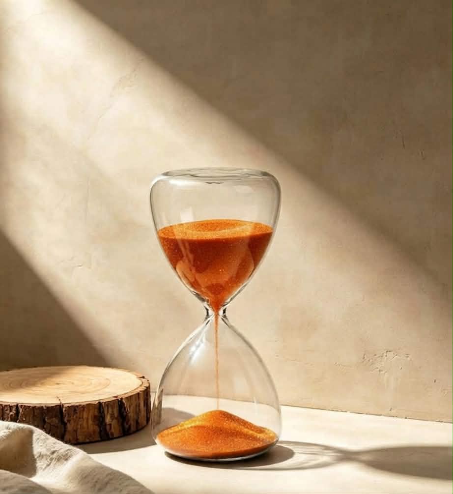 The Executive Hourglass — Handcrafted Egyptian Alabaster Sand Timer for the Modern Boardroom