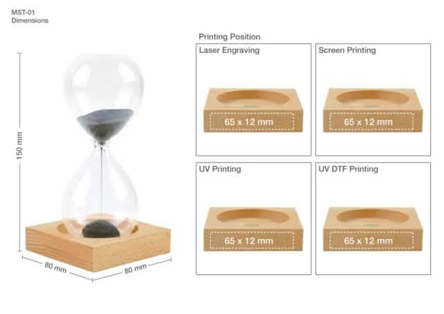 Luxury Magnetic Hourglass Timer – Handcrafted Wooden Base Art Piece for Office & Home Decor