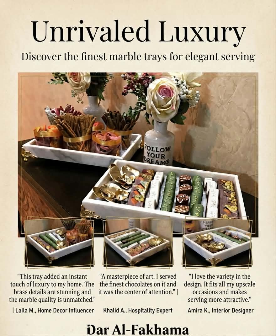 Nile Alabaster Luxury Serving Tray — Hand-Carved Natural Stone