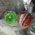 Hand-Carved Onyx Sphere Candle Holders (Set of 2) — Warm Ambient Glow