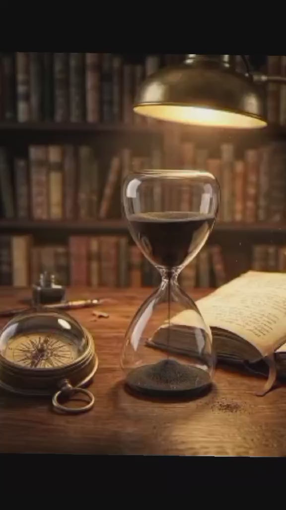 The Executive Hourglass — Handcrafted Egyptian Alabaster Sand Timer for the Modern Boardroom